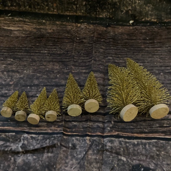 Handmade Tree Decoration Set! Green Trees, White Trees, and Golden Sparkle Trees - Picture 8 of 16